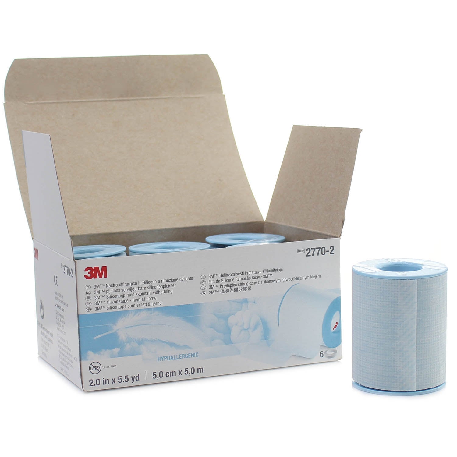 3M Kind Removal Silicone Tape, 2.5 cm x 5 m