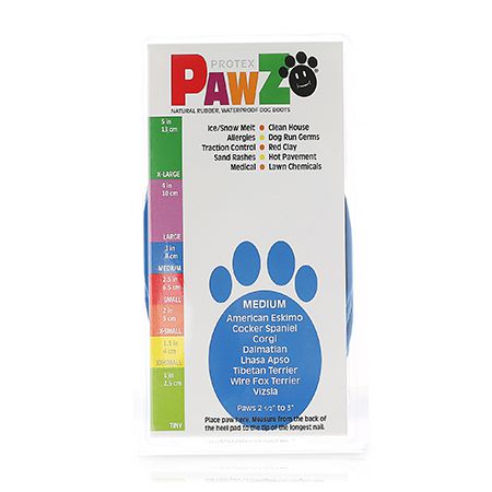 Pawz Rubber Dog Boots Medium Blue Pack of 12 Medisave UK