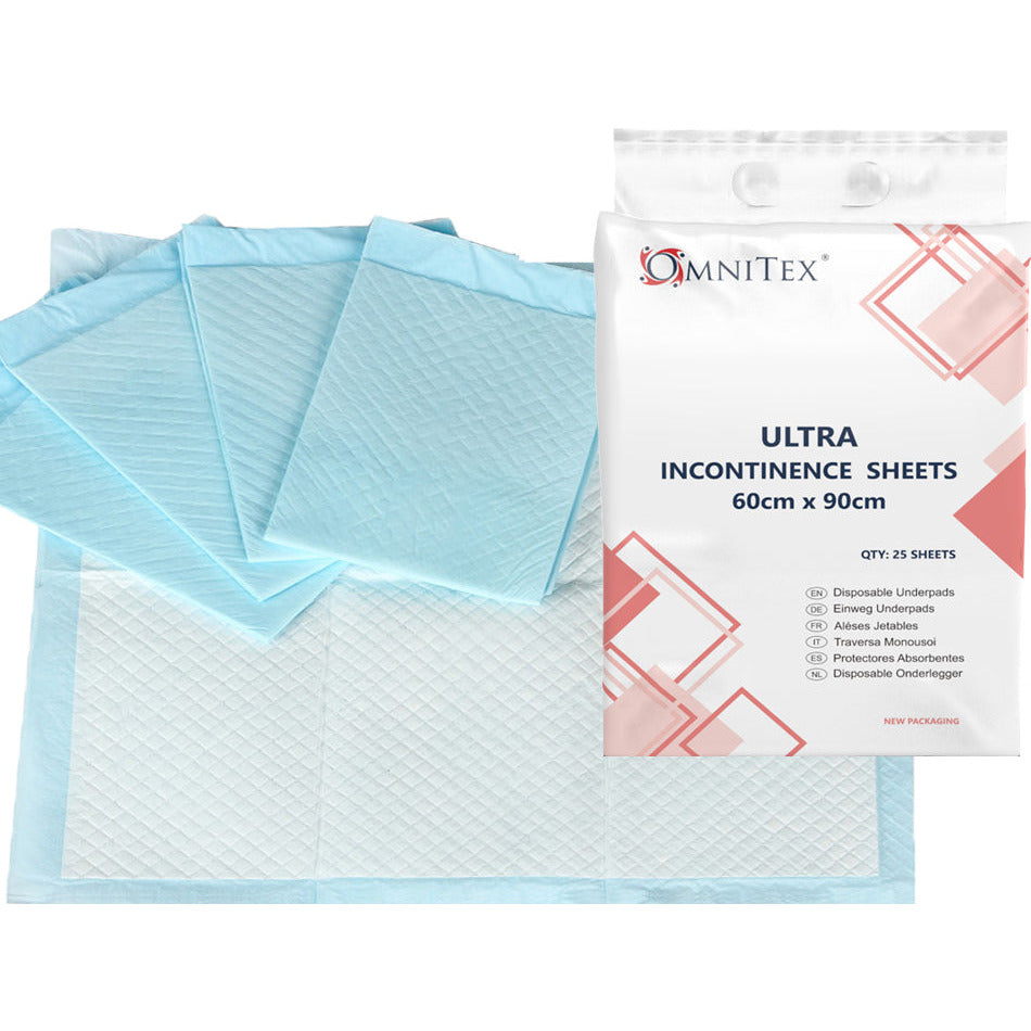 100 x Disposable Incontinence Pads, Bed Pads 40 x 60 cm (4 Packs of 25)