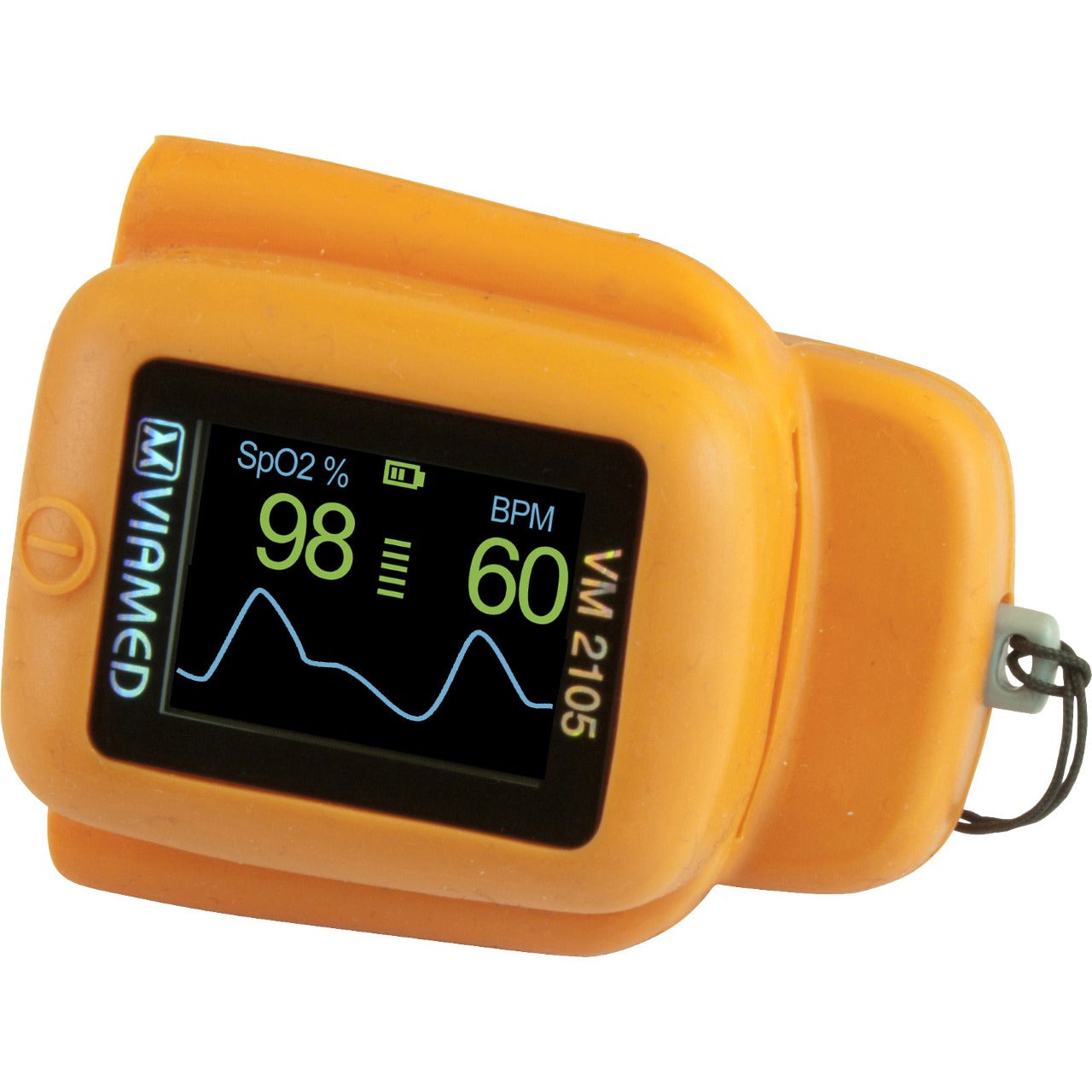 Viamed Silicone Finger Pulse Oximeter – Orange – Medisave Uk