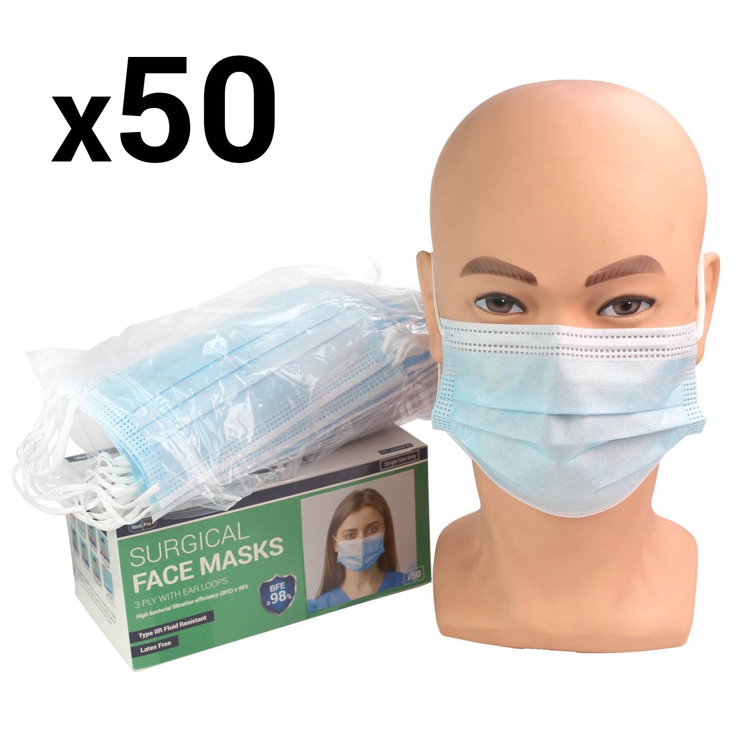 Type IIR Surgical Face Mask x 50 [UK Made] – Medisave UK