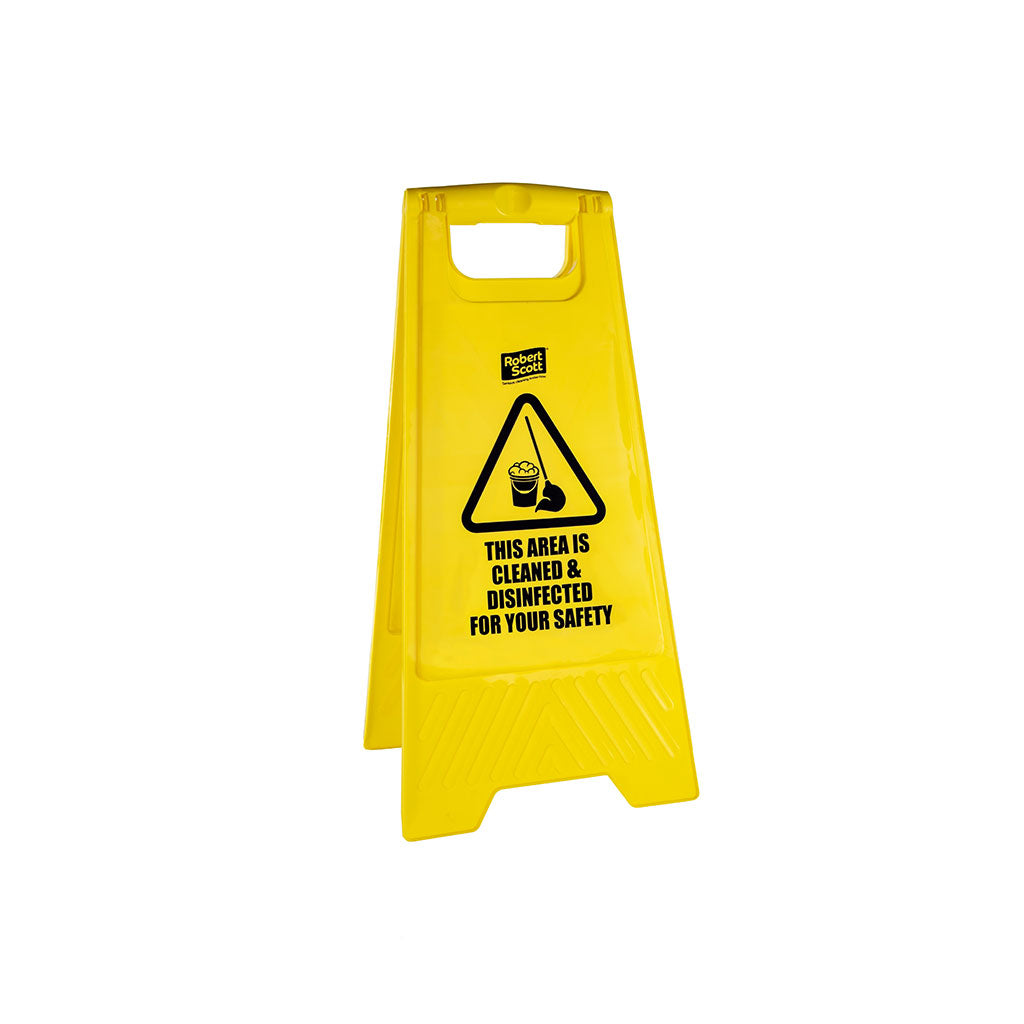 Cleaned & Disinfected Std Floor Safety Sign - Robert Scott