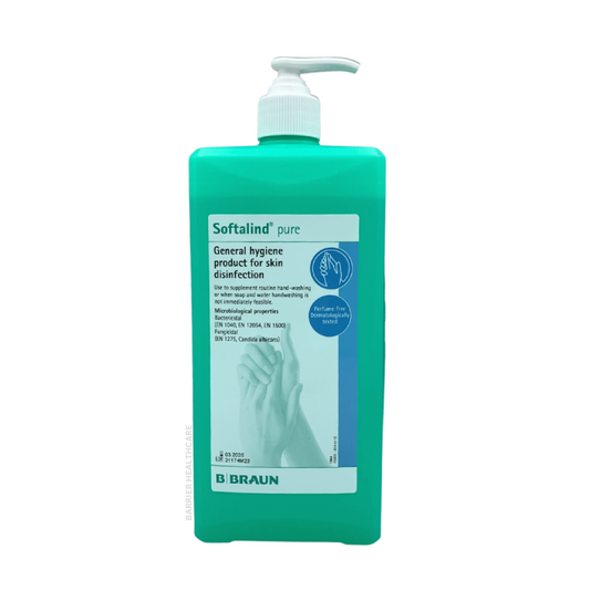 Softalind Pure 1000ML Hand Disinfectant Bottle - Dispensing Pump