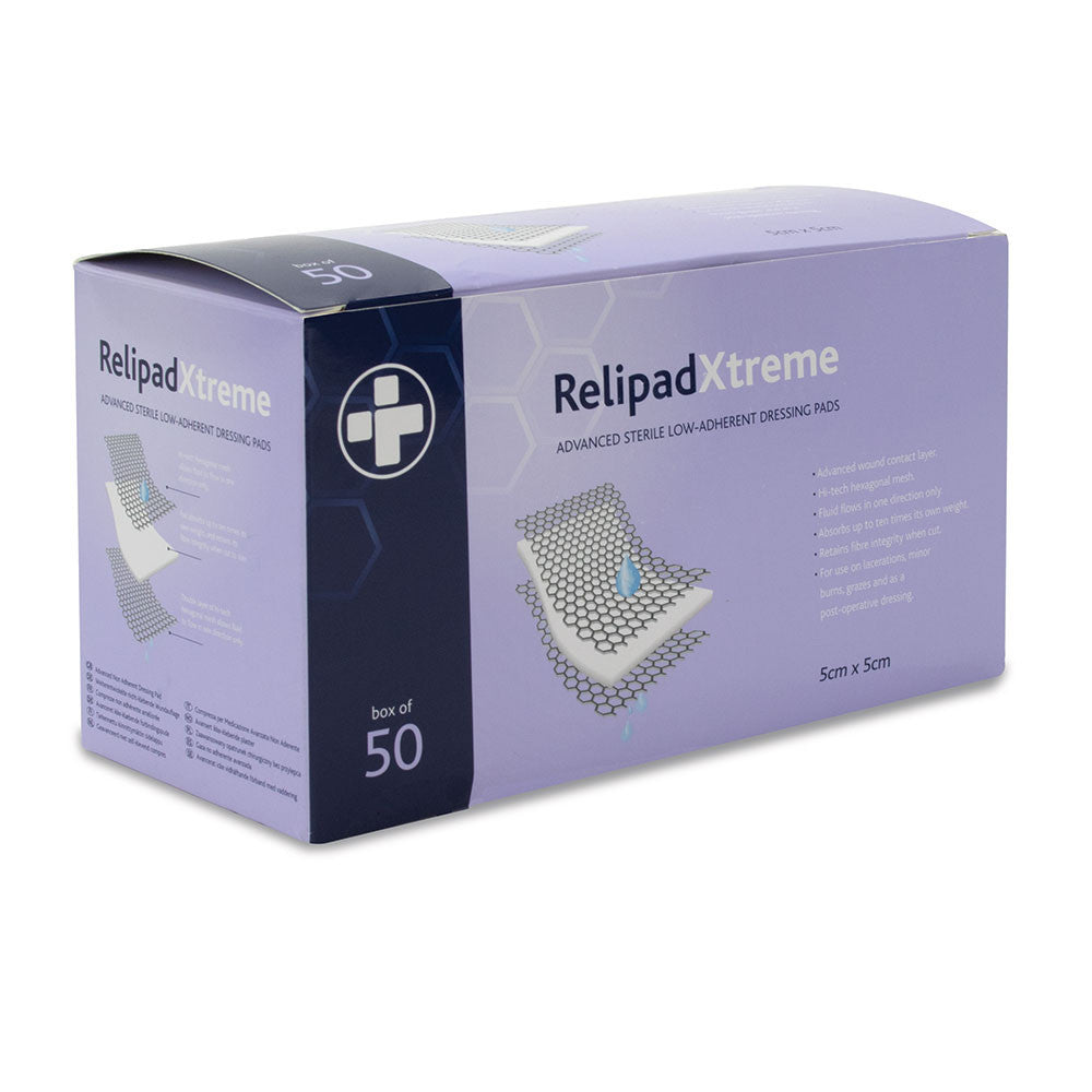 Advanced Low-Adherent Dressing Pads - Box of 50 - Reliance