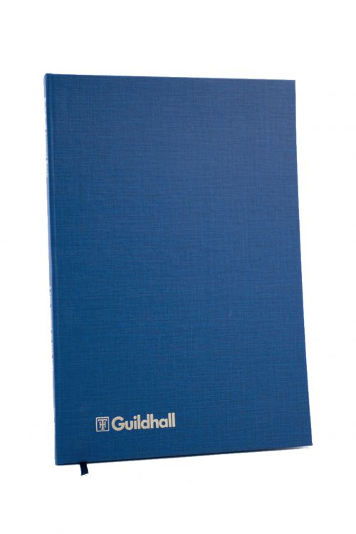 Guildhall Account Book Casebound 298x203mm 7 Cash Columns 80 Pages Blue 31/7Z - Vow