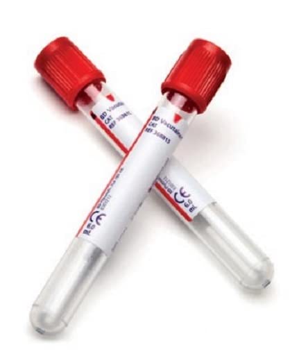 BD Vacutainer Tubes for Serum Analysis - Silica (clot activaotr) Tubes 4 ml x 100 - CLEARANCE due to short date - Becton Dickinson