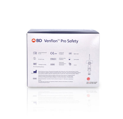 BD Venflon Pro Safety™  14g x 45mm, Orange - Box of 50 - Becton Dickinson