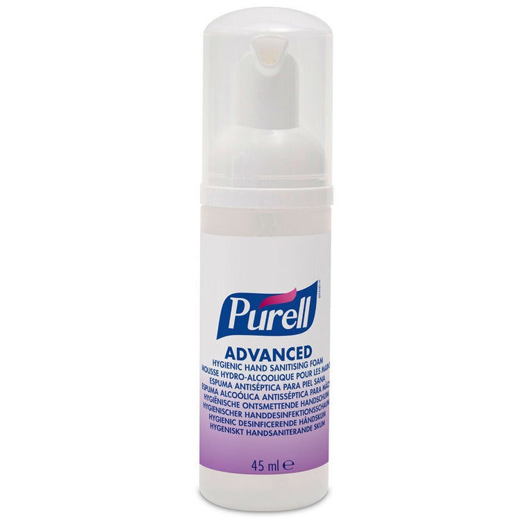 PURELL Advanced Hygienic Hand Sanitising Foam - 45ml Pump Bottle - Single - Purell