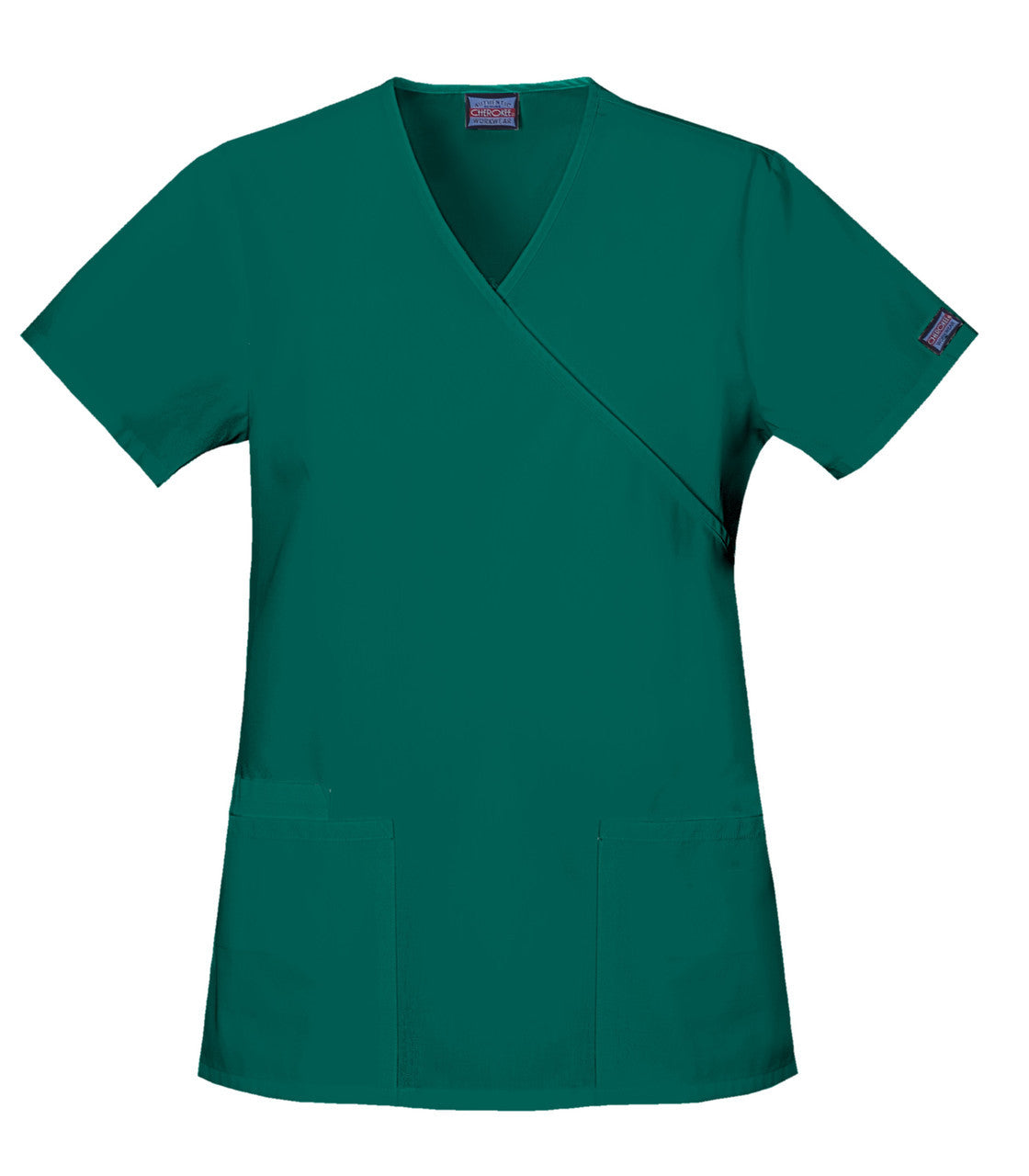 Cherokee Mock Wrap Scrub Top