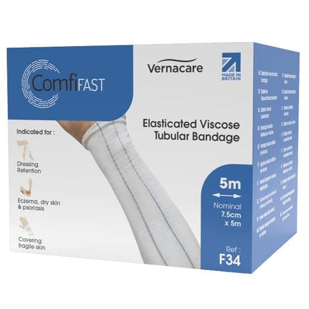 Comfifast Large Stretch Bandage 7.5cm x 5m Blue - Vernacare