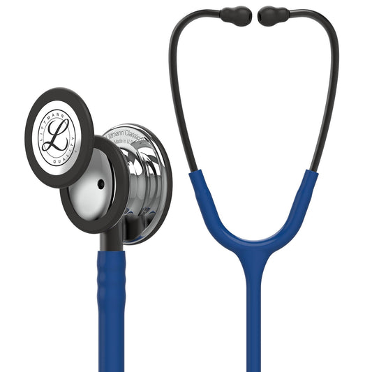 Littmann Classic III Monitoring Stethoscope: Mirror & Navy Blue 5863 - Freshers Voucher - Littmann Stethoscopes