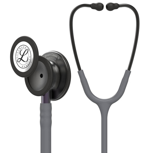 Littmann Classic III Monitoring Stethoscope: Smoke & Gray - Violet Stem 5873 - Freshers Voucher - Littmann Stethoscopes