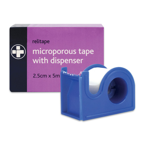 Microporous Tape with Dispenser 2.5cm x 5m