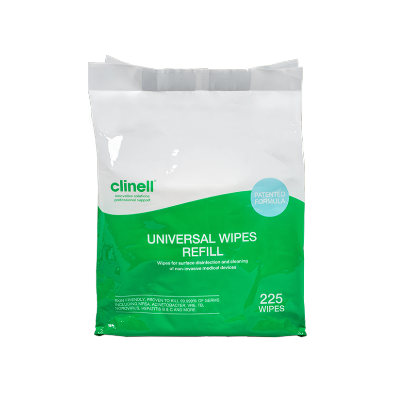 Clinell Universal Sanitising Wipes - Bucket 225 Wipe Refill - Clinell