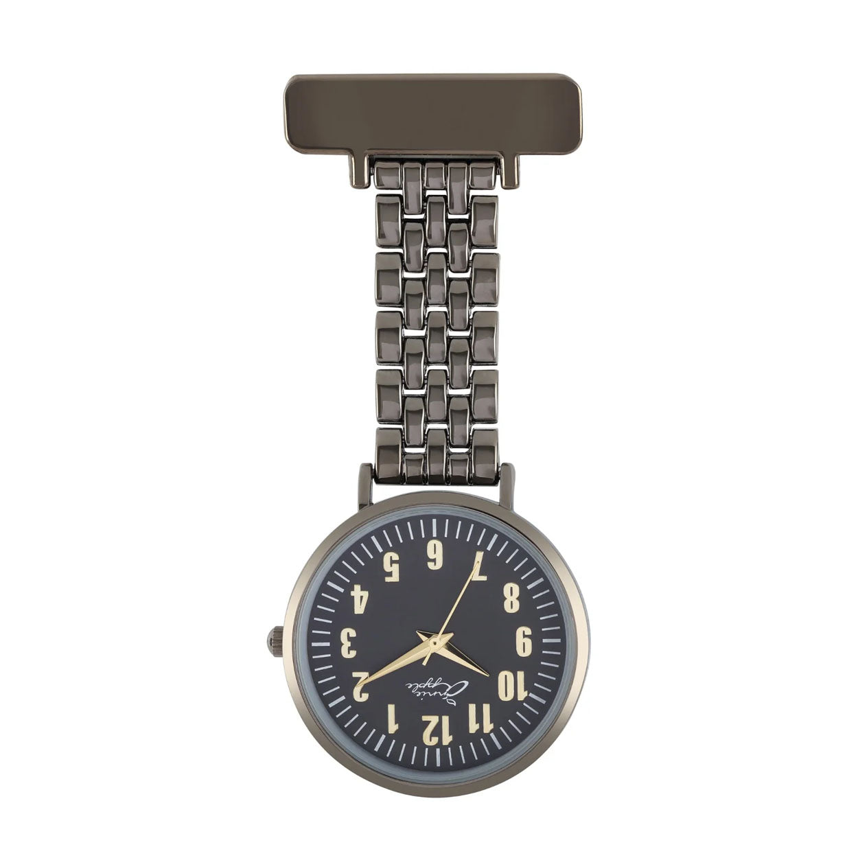 Annie Apple Nurses Fob Watch - Aurora - Gold/Gunmetal - Link - 35mm - Annie Apple