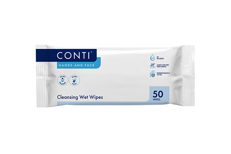 Conti Wet Wipe - Pack of 50 Wipes - Vernacare