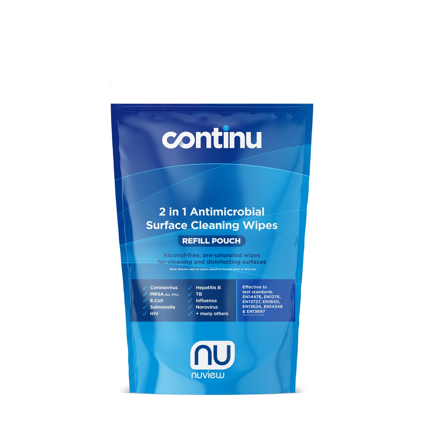 Continu 2 In 1 Wipes Refills - 200 Wipes - Continu