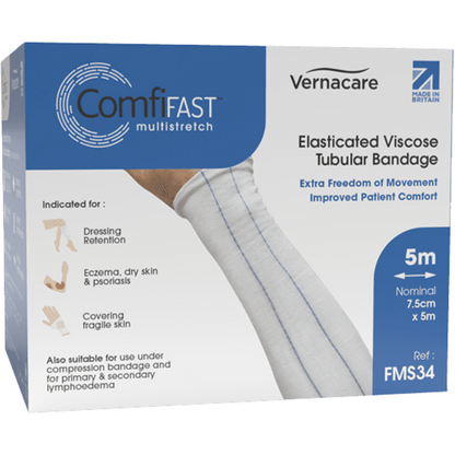 Comfifast Large Stretch Bandage 7.5cm x 5m Blue - Vernacare