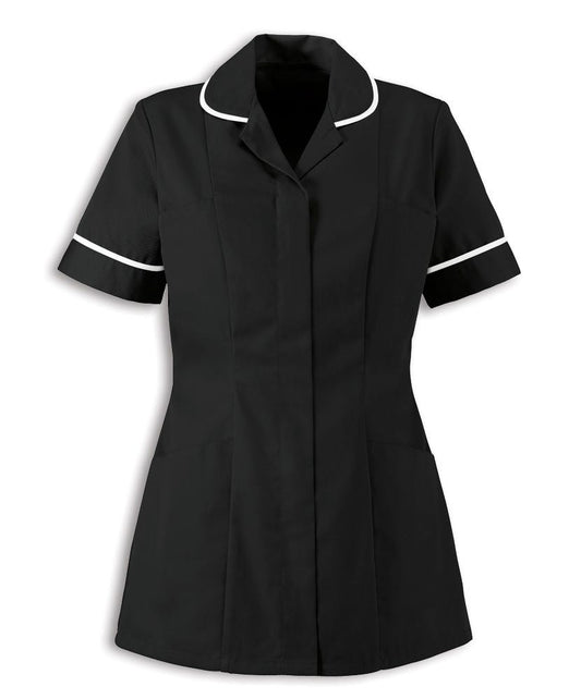 Traditional Nurses Tunic with Contemporary Cut - Black & White Trim - Alexandra