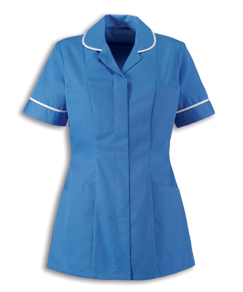 Traditional Nurses Tunic with Contemporary Cut - Hospital Blue - Alexandra