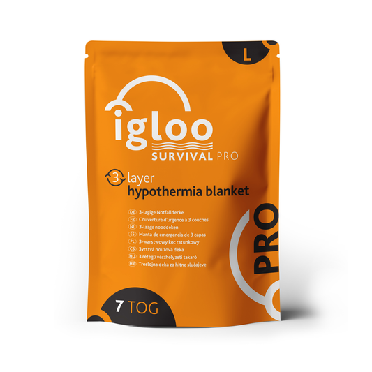 Igloo 7 Tog Emergency Thermal Blanket - 3Layer L Orange - 