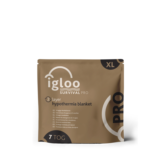 Igloo 7 Tog Emergency Thermal Blanket - 3Layer XL Coyote Brown - 