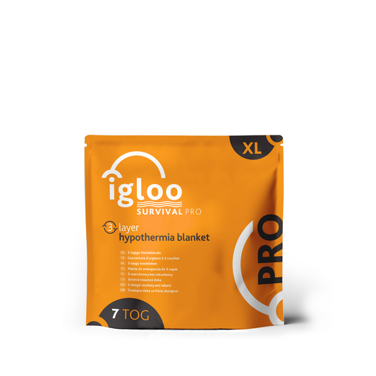 Igloo 7 Tog Emergency Thermal Blanket - 3Layer XL Orange - 