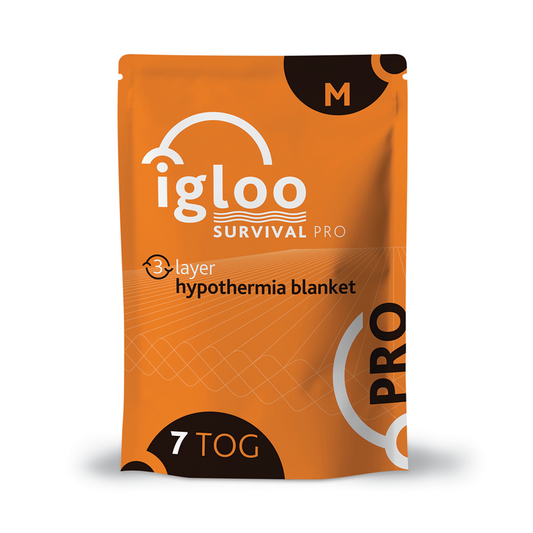 Igloo 7 Tog Emergency Thermal Blanket - 3Layer Medium Orange - 