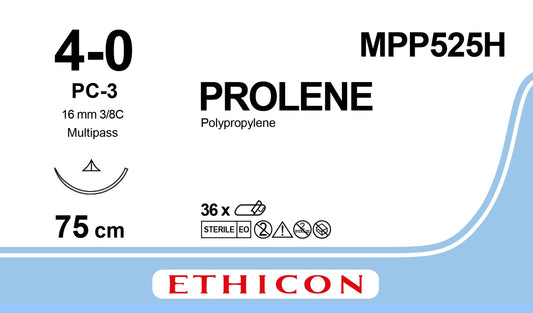 PROLENE® Polypropylene Suture - Monofilament - 16mm - 3/8C - Box of 36