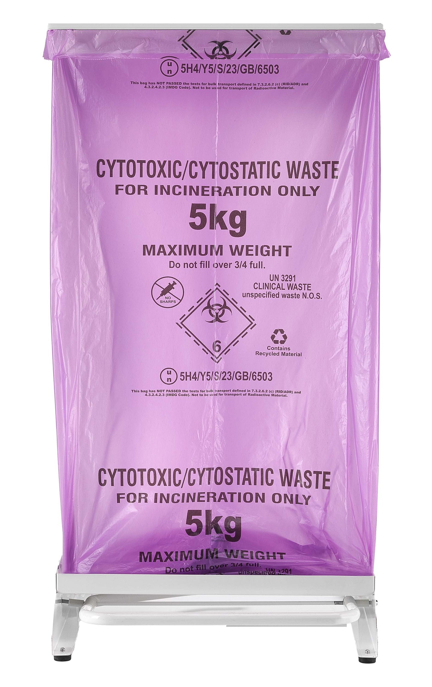 Purple - Cytotoxic Bag - Large 90L - Roll of 50 - 