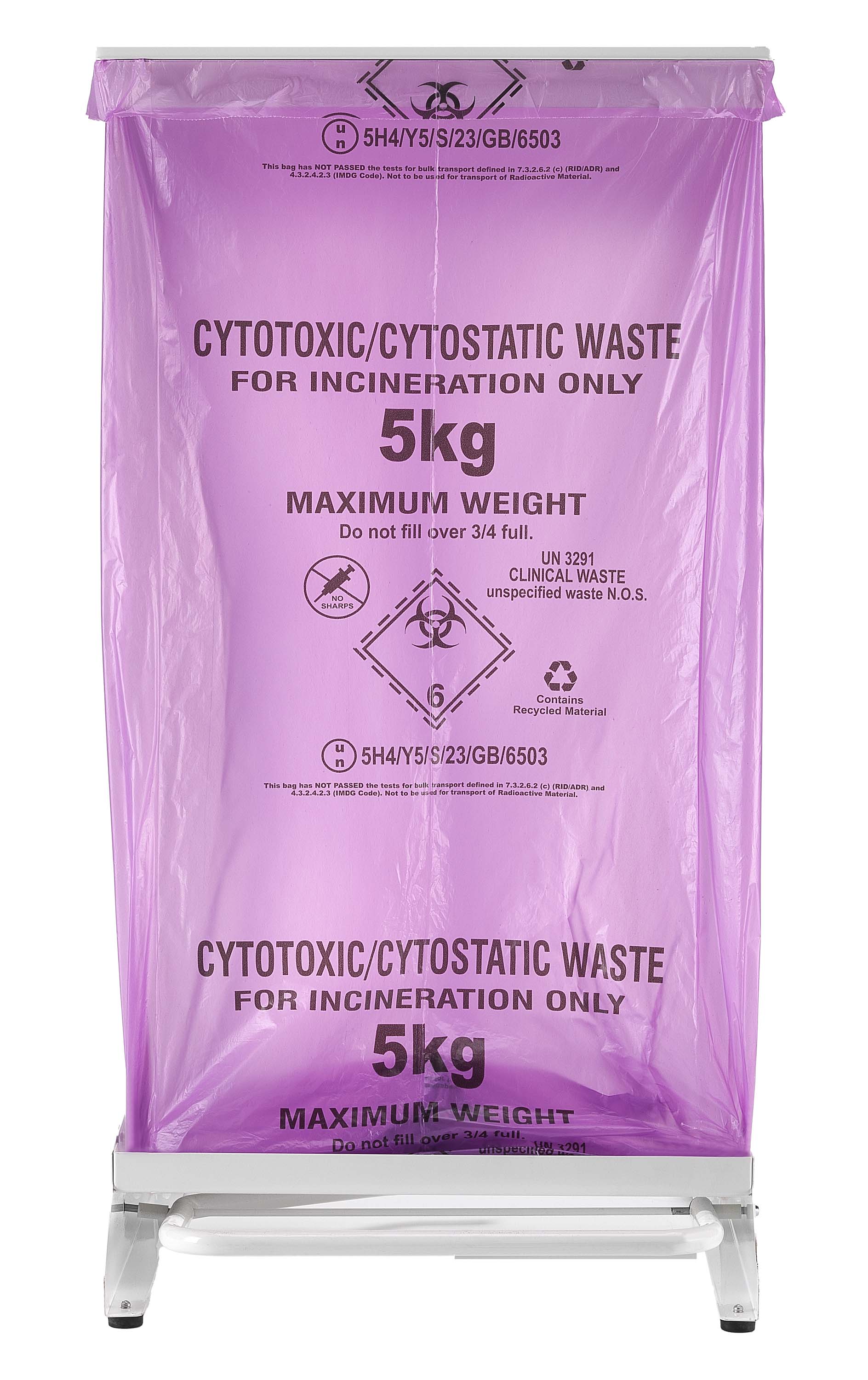 Purple - Cytotoxic Bag - Large 90L - Roll of 50 - 