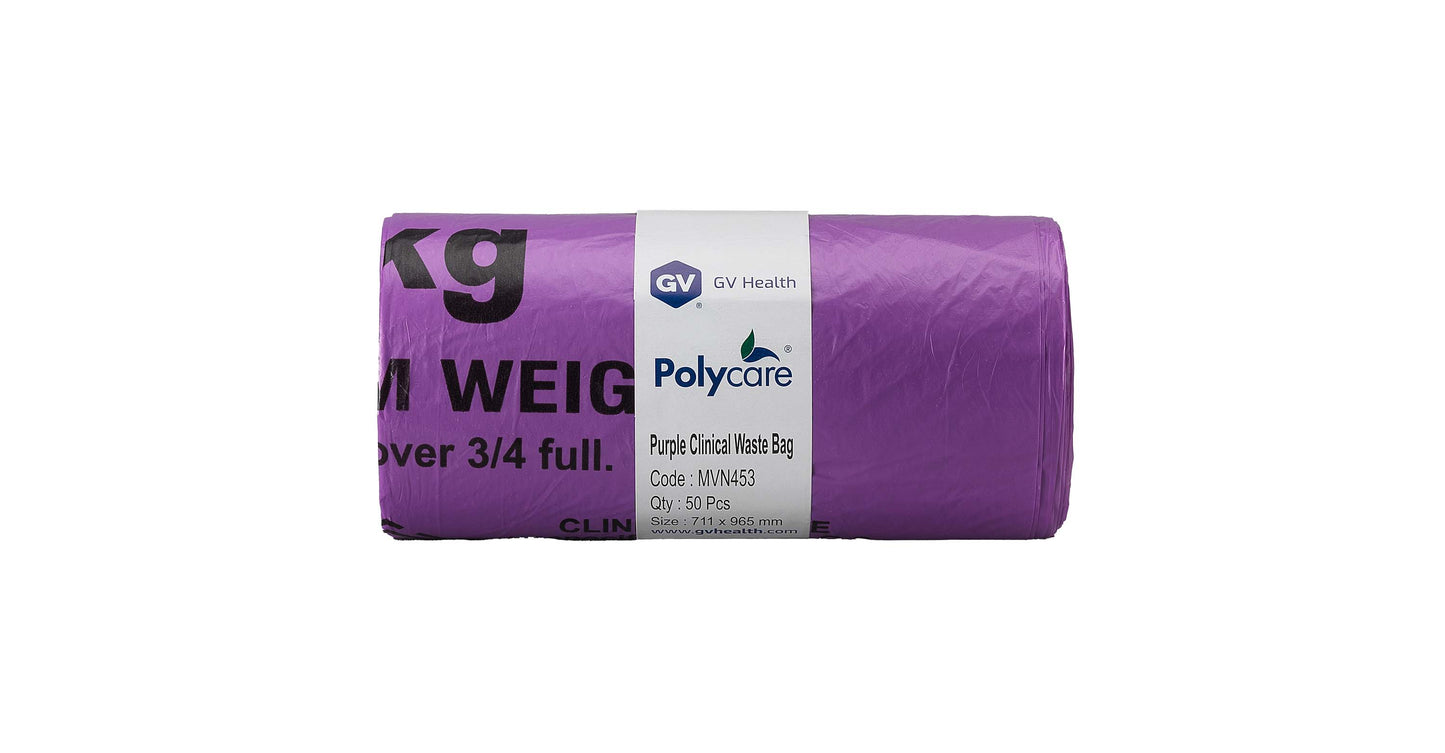 Purple - Cytotoxic Bag - Large 90L - Roll of 50 - 