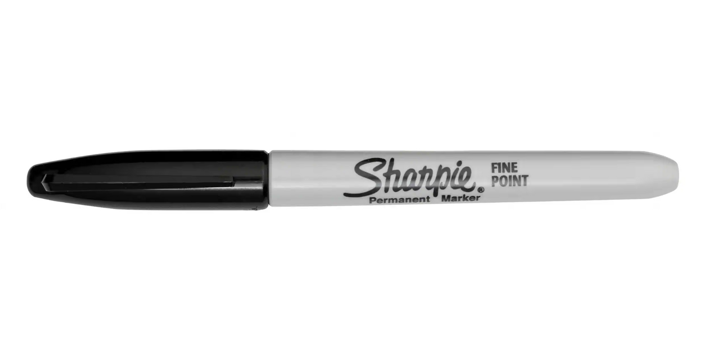 Sharpie Permanent Markers Fine Black - Pack Of 12 - Sharpie