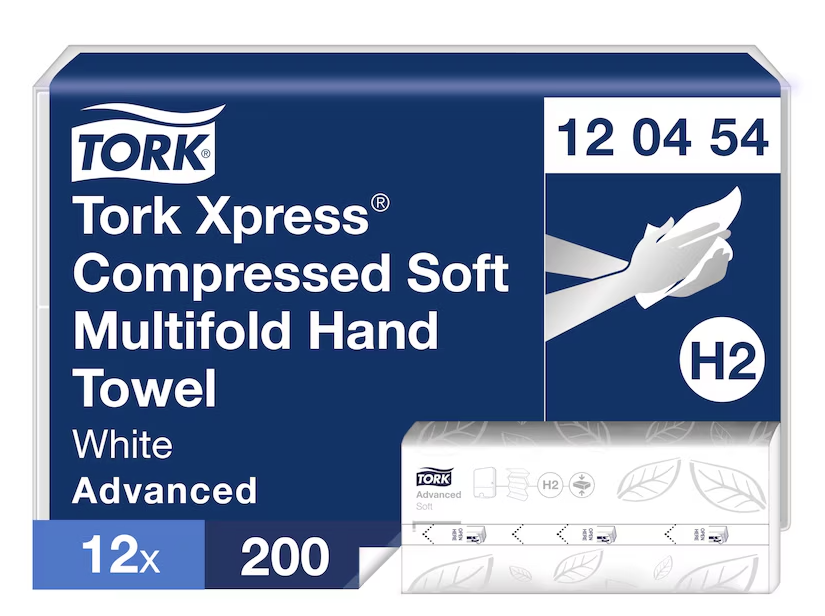 Tork Xpress Compressed soft Multifold Hand Towel White H2 (12x200 ...