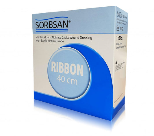 Sorbsan Ribbon Cavity Dressing with Probe - 40cm Pack of 5 - Sorbsan