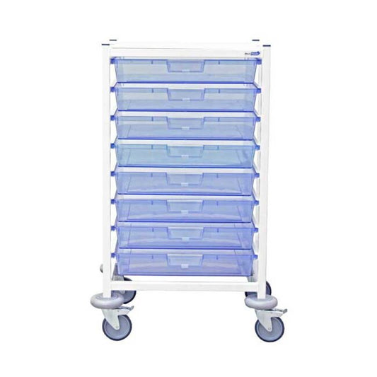 Medi-Storage Trolley with 8 Shallow Trays - Medi-Plinth