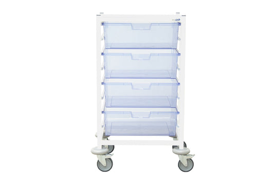 Medi-Storage Trolley with 4 Deep Trays - Medi-Plinth