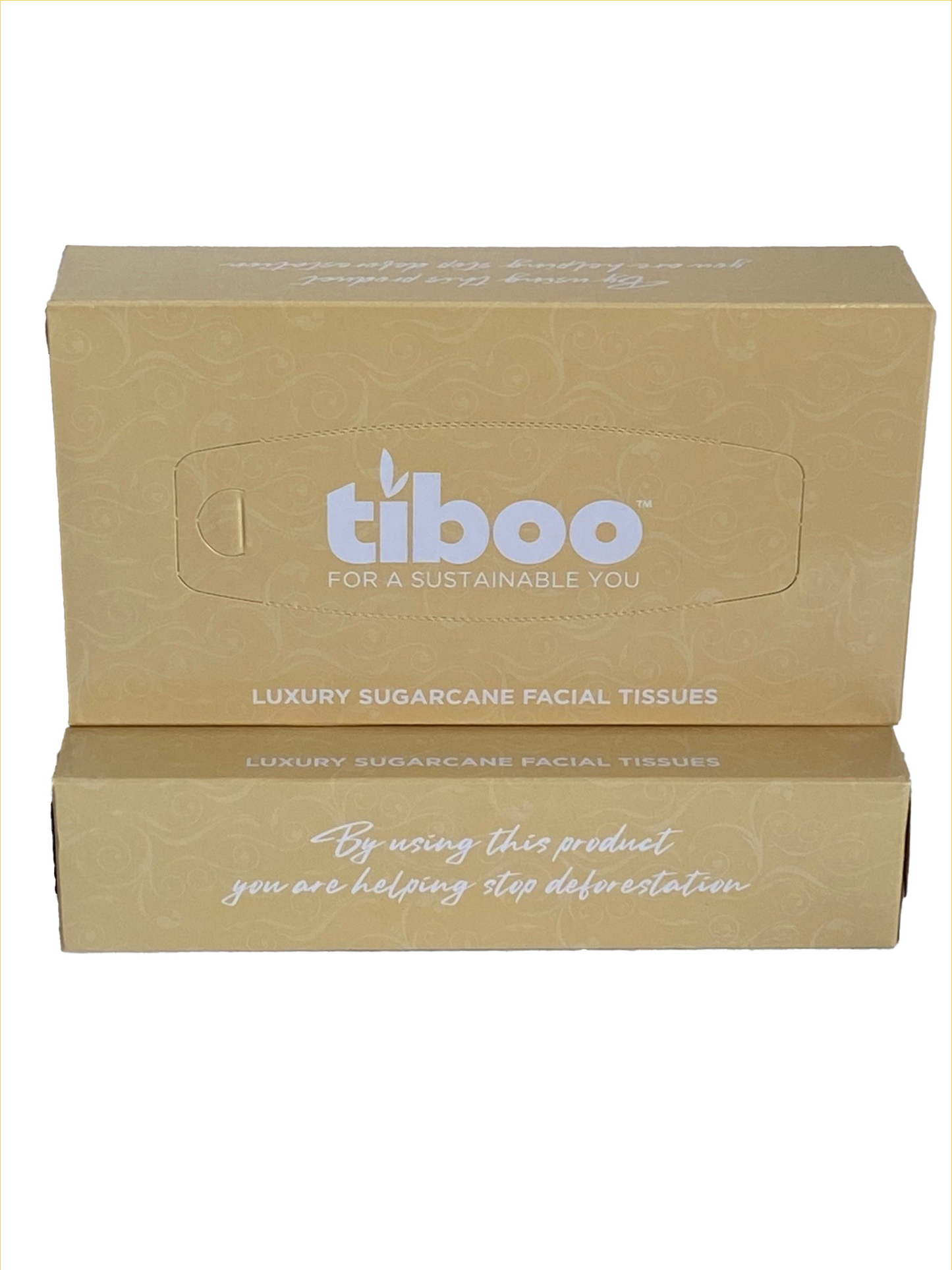 Tiboo Sugarcane Luxury “White” Facial Tissues 2ply (Case of 36) - HYDI