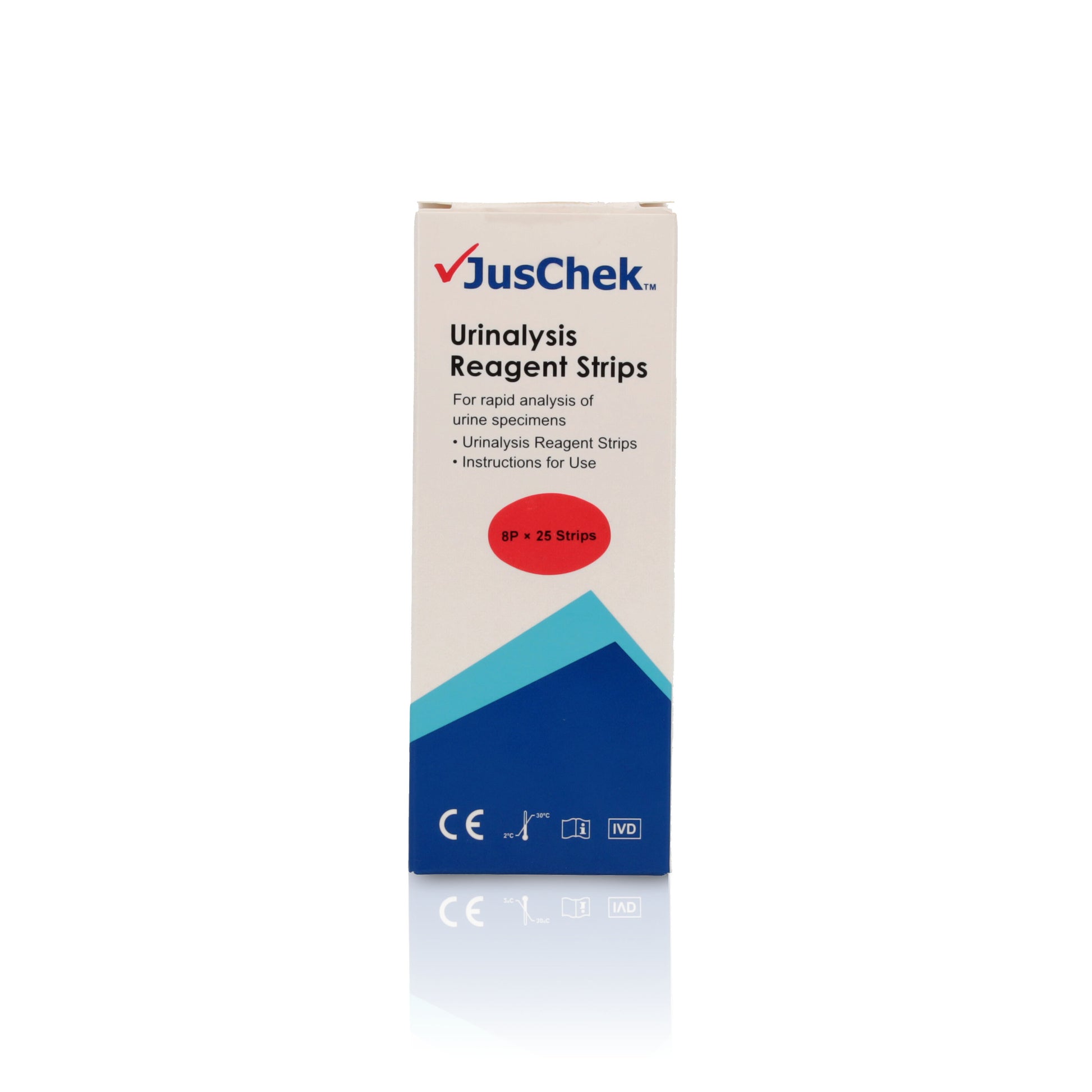 Juschek Urinalysis Strips - 8 Parameter (x25 Strips) - Carey Medical