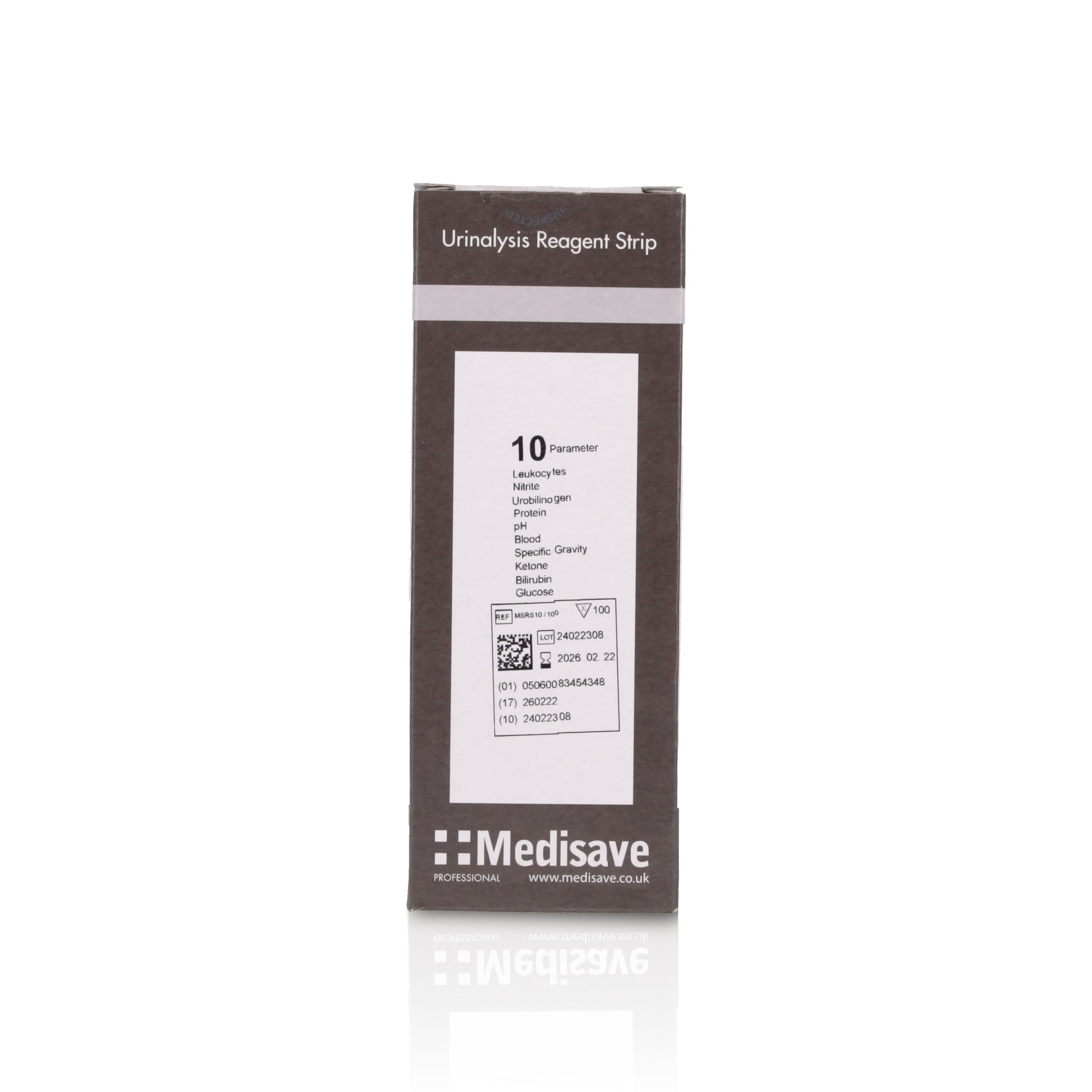 Medisave 10 Parameter Urinalysis Reagent Urine Test Strips x 100 - Medisave Professional