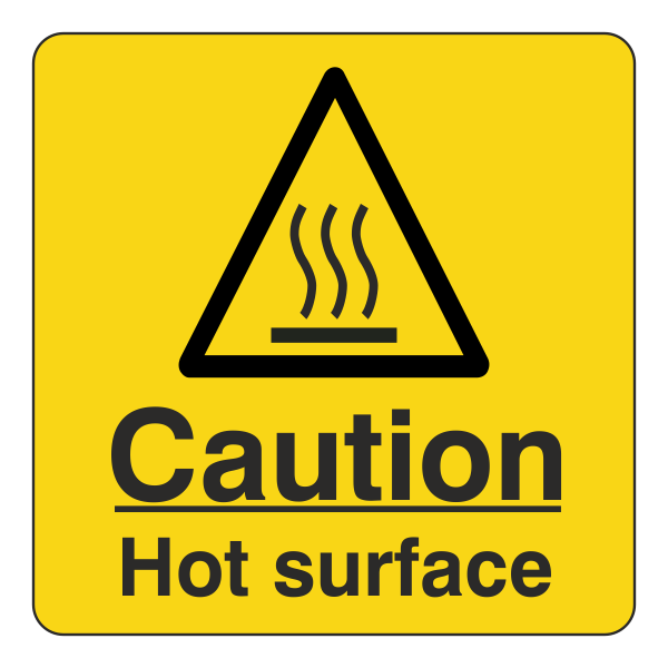 Caution Hot Surface Sign - Medisigns