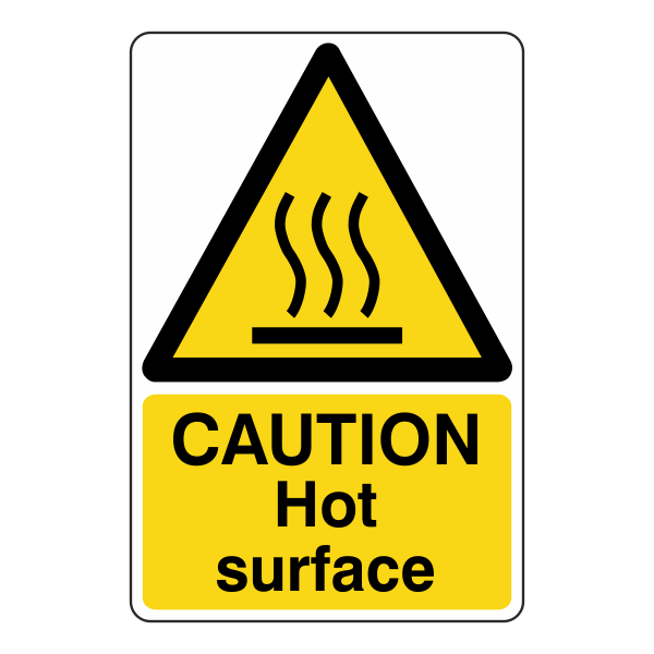 Caution Hot Surface Sign - Medisigns