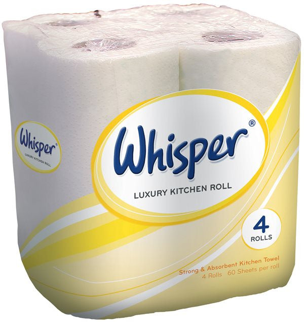 2 Ply White Kitchen Roll - 60 Sheets - Pack of 24 - Tork