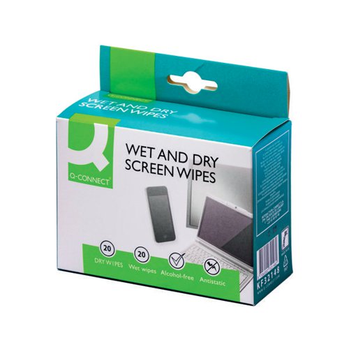 Select Screen Clean Wet and Dry Wipes - Pack of 20 - Vow