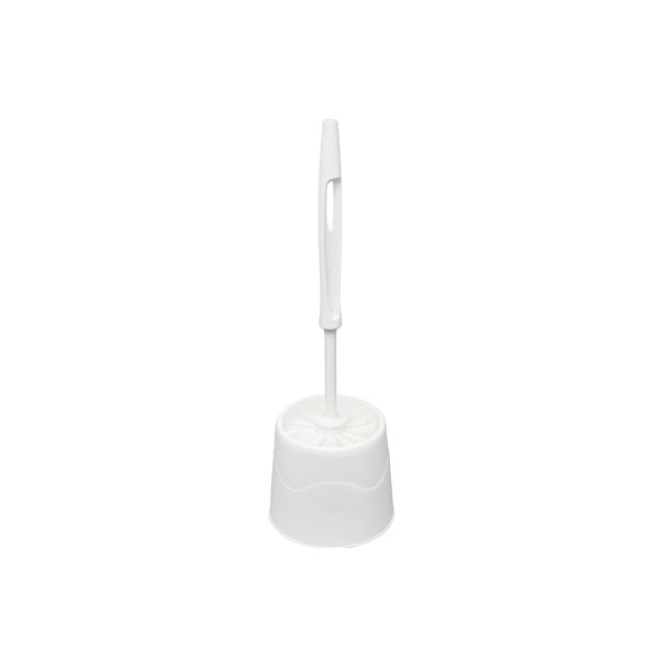 White Plastic Toilet Brush & Holder - Bunzl Clean