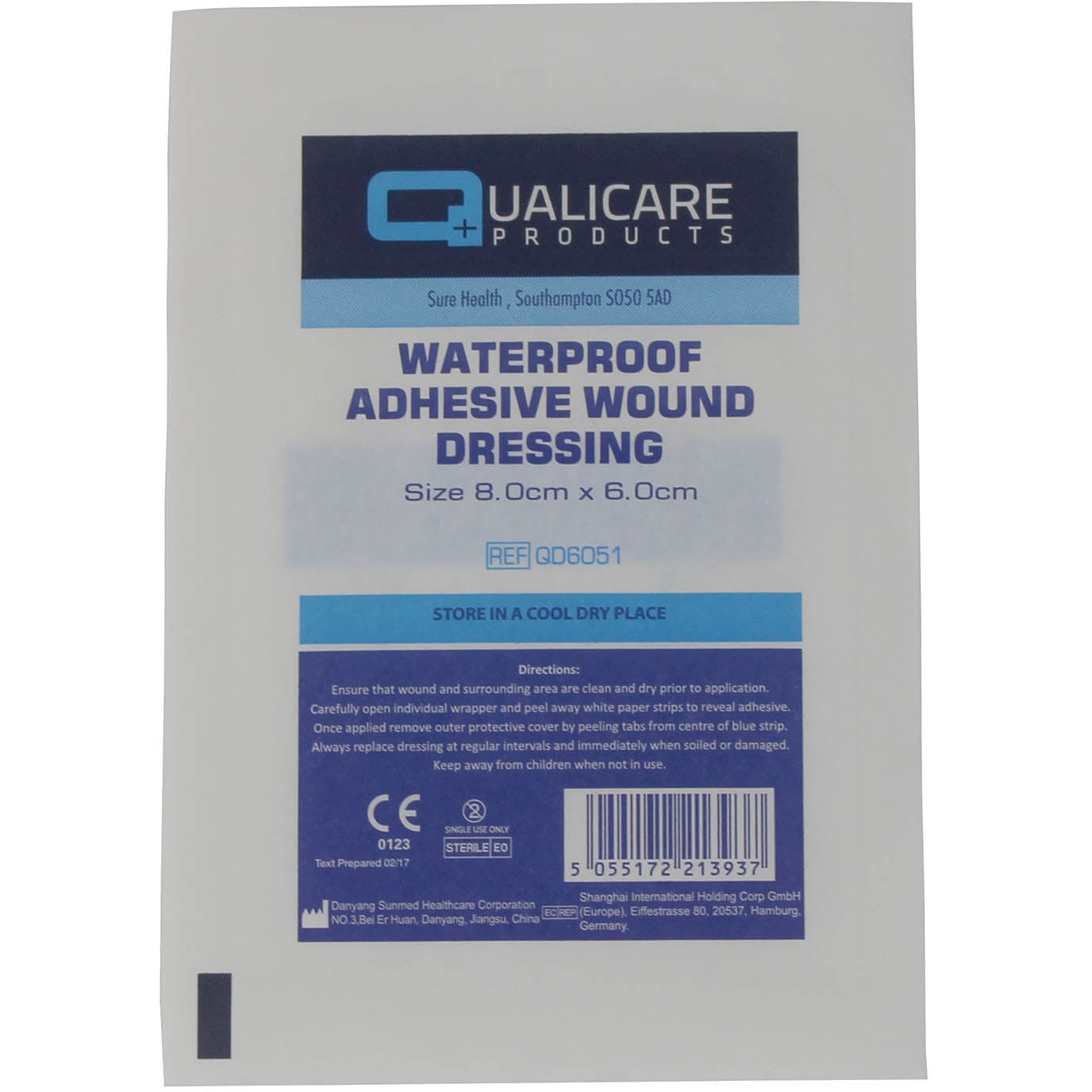 Waterproof Adhesive Wound Dressing 8cm x 6cm - Pack of 100 - Medisave UK