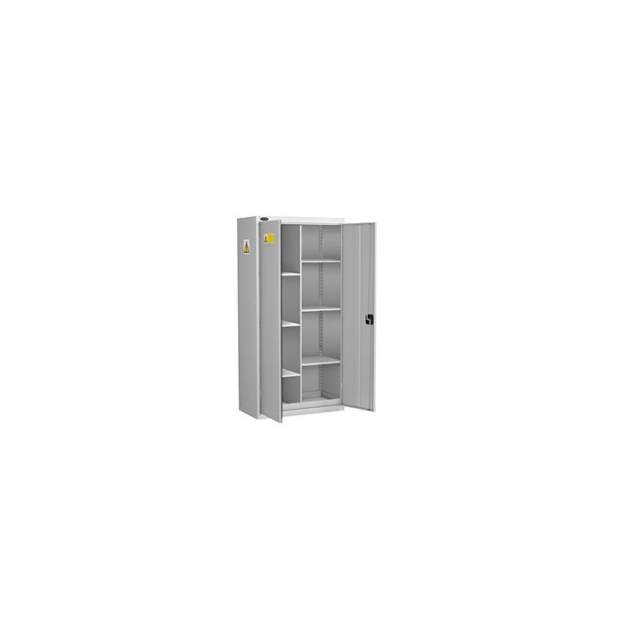 Eight Compartment COSHH Cabinet - 1780 x 915 x 460 - Silver - Bristol Maid