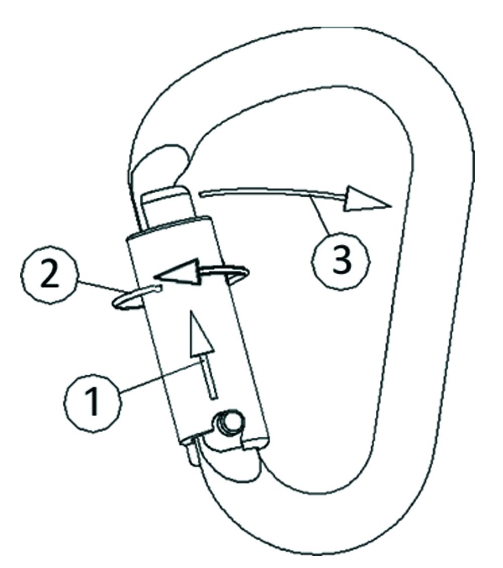 HMS SAFE LOCK carabiner - TEE-UU