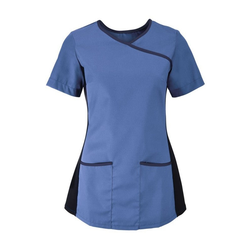 Woman's Stretch Mock-Wrap Scrub Top - Alexandra