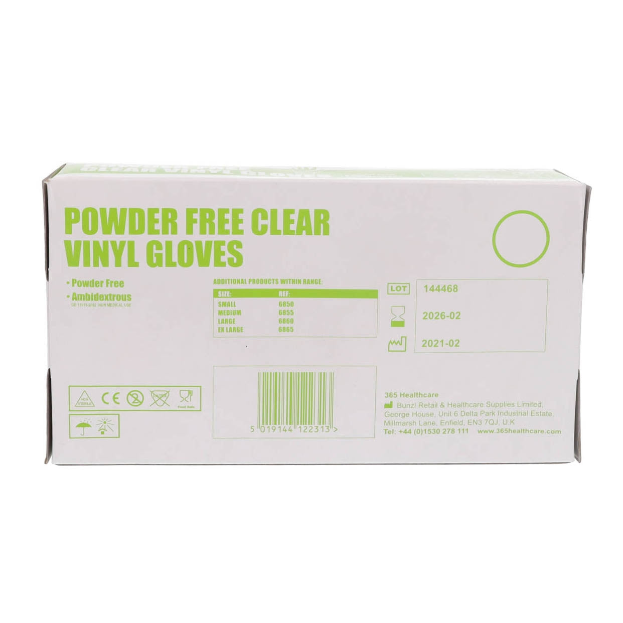 Disposable Clear Vinyl Gloves - Large - Box of 100 - Shermond